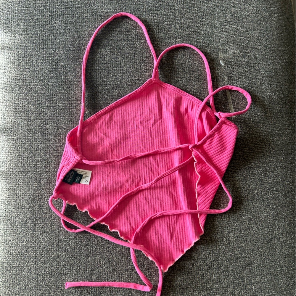 Wild Fable Pink Ribbed Crop Top - Picture 2 of 3
